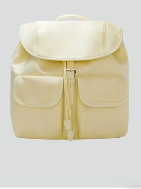 Year of Ours Backpack with Front Pockets- Baby Yellow . Rose Gold Hardware